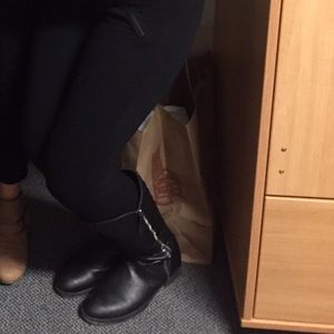 Tall black fall boot